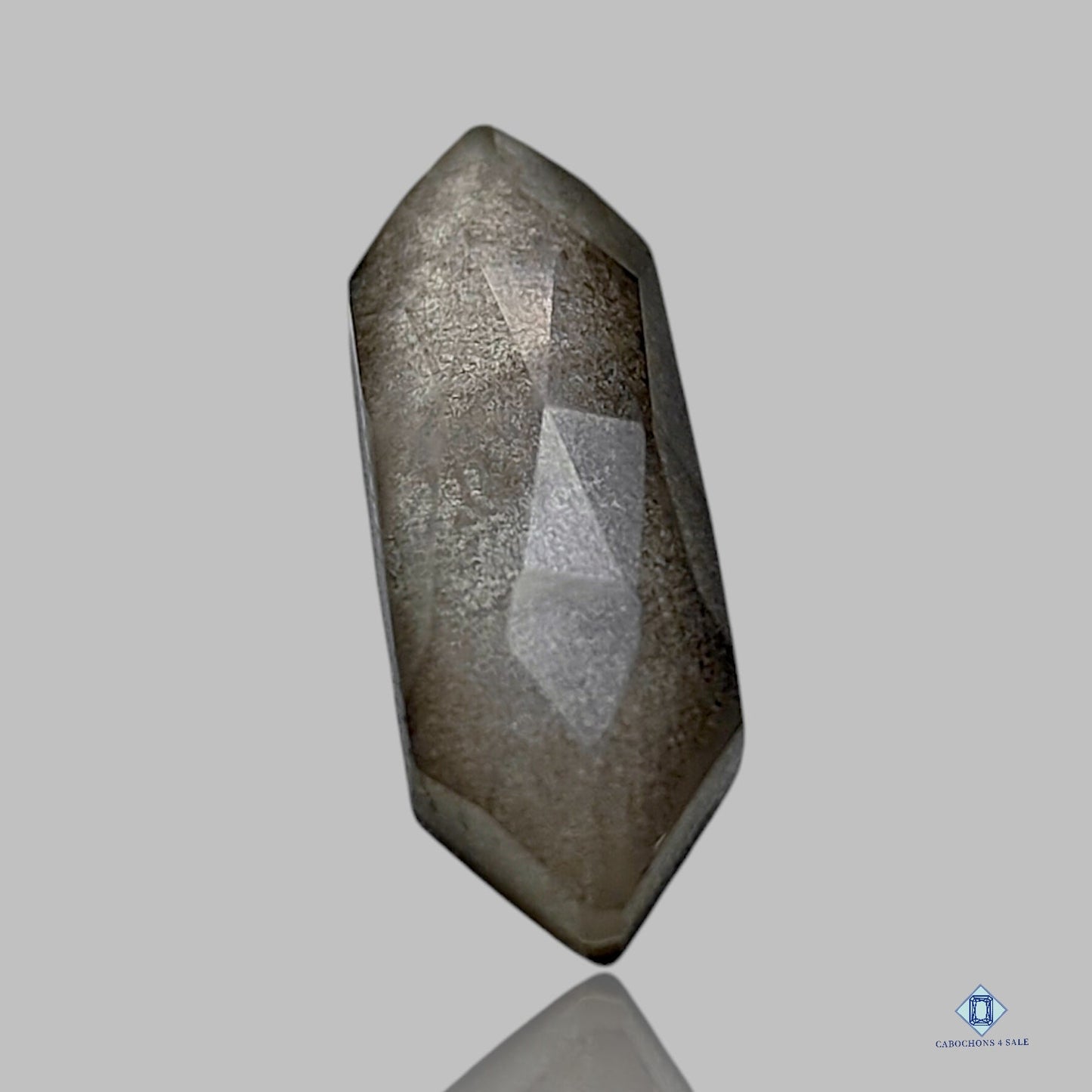 Silver Obsidian + Crystal Quartz Doublets Hexagon Doublets