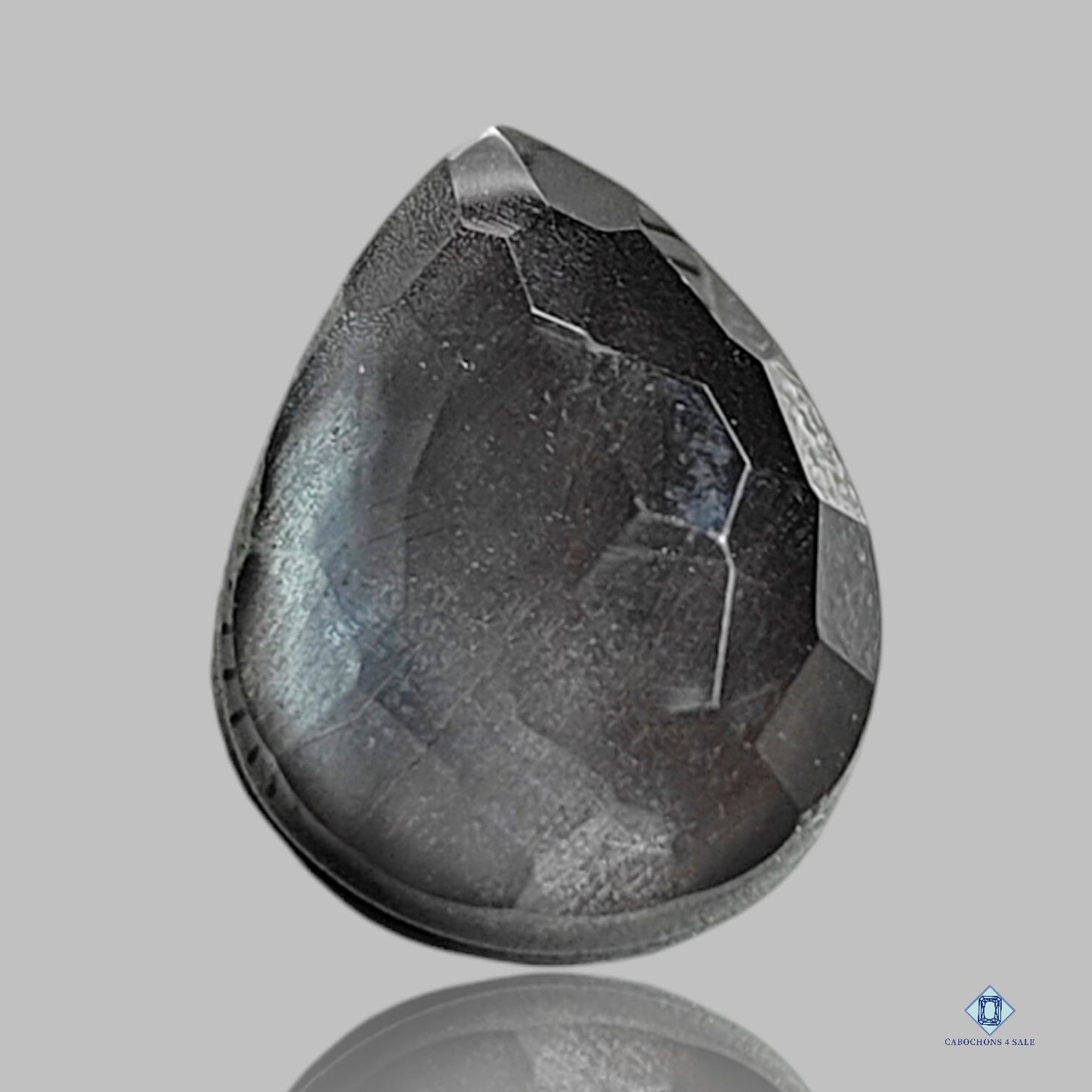 Hematite + Crystal Quartz Doublets pear Doublets