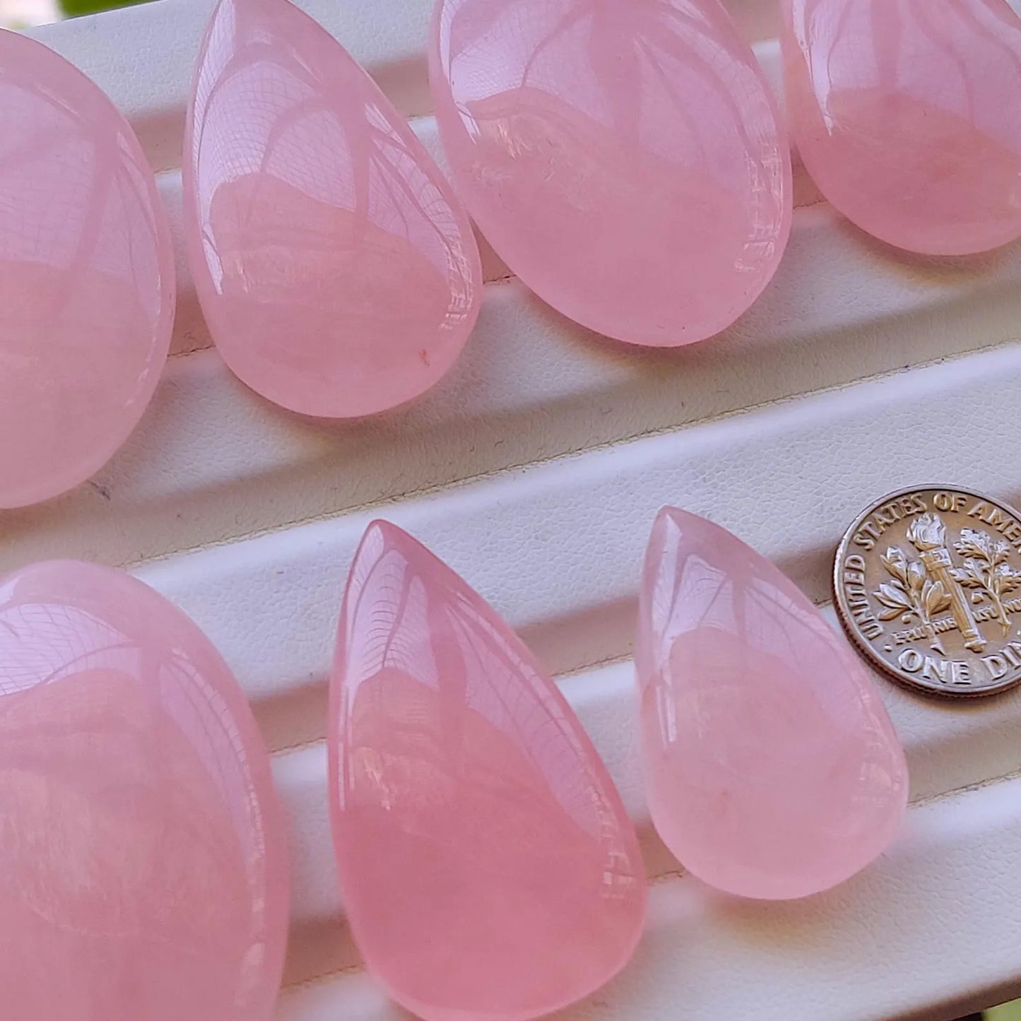 Natural Rose Quartz Gemstone Cabochons | Soft Pink Stone for Rings, Pendants, Wire Wrap