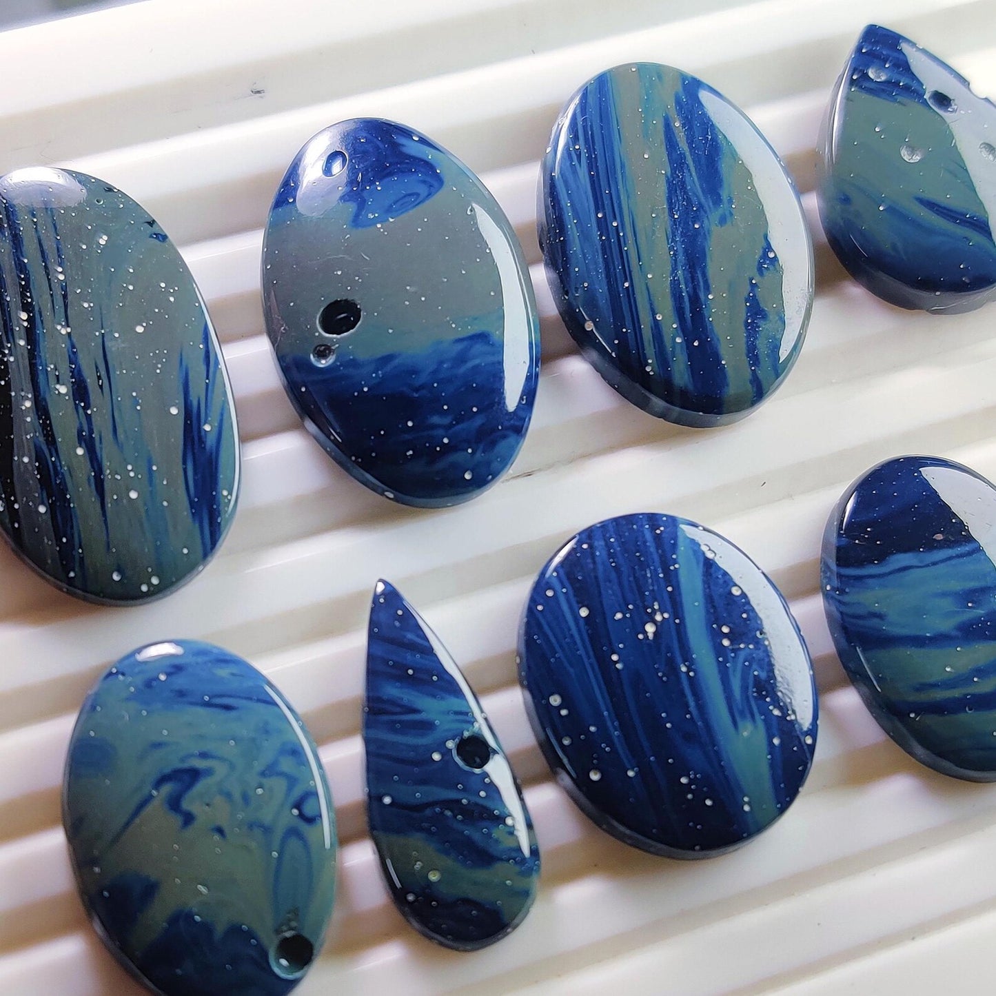 Leland Blue Cabochons for Jewelry Making | Natural Leland Blue Gemstone | Loose Stones
