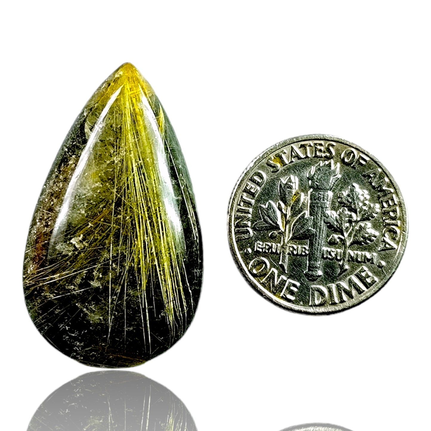 Doblete de rutilo dorado de hematita