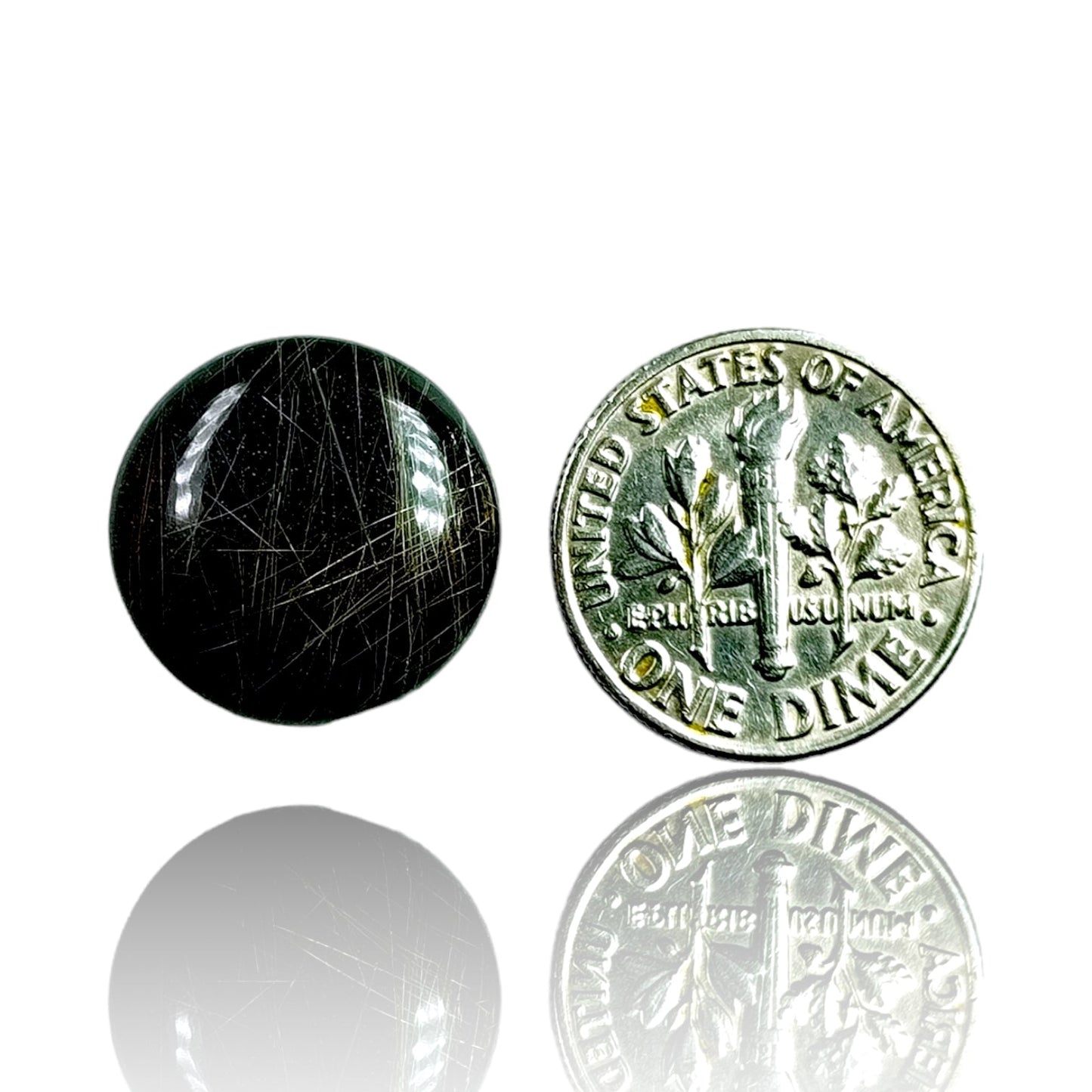 Doblete de rutilo dorado de hematita