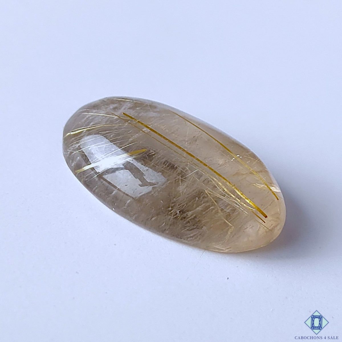 Golden Rutile Quartz Oval Cabochons 26x16x8mm