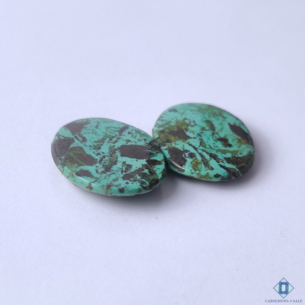 Turquoise Oval Cabochons 15x12x2mm