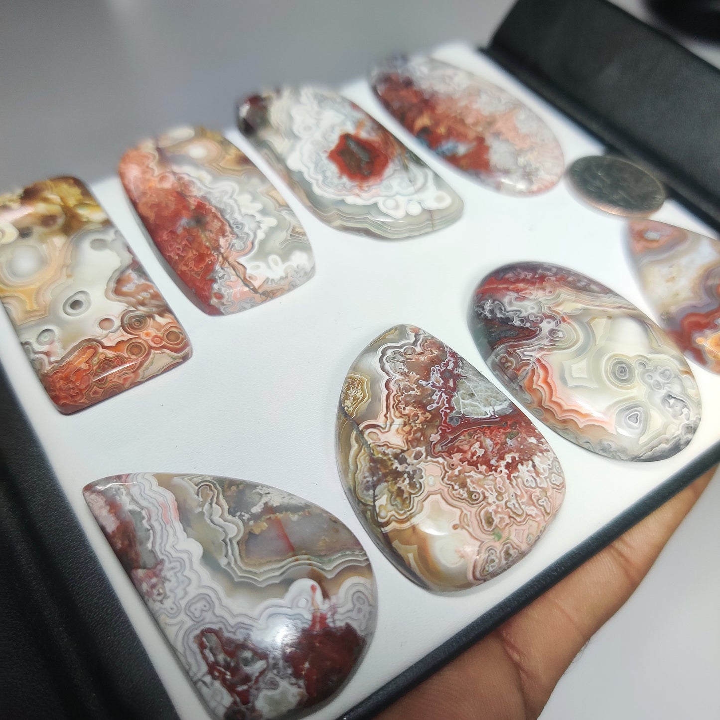 Crazy Lace Agate Cabochons for Jewelry Making, Natural Loose Gemstone, Designer Cabochon for Ring Pendant Earrings