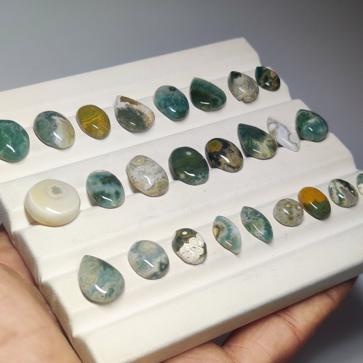 Rare Ocean Jasper Gemstone | Scenic Pattern Cabochon for Designer Jewelry