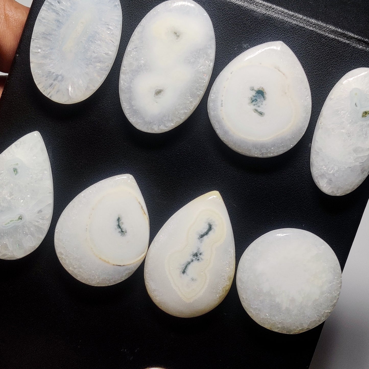 Solar Quartz Cabochon | Unique Stalactite Quartz Gemstone for Designer Jewelry