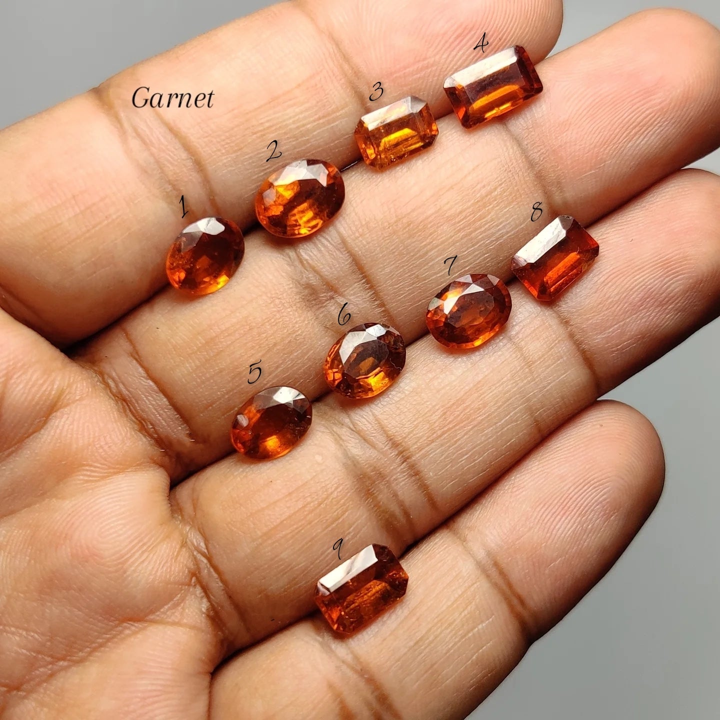 Natural Garnet Faceted Cut Gemstone | Brilliant Red Loose Stone for Jewelry Making | Precision Cut