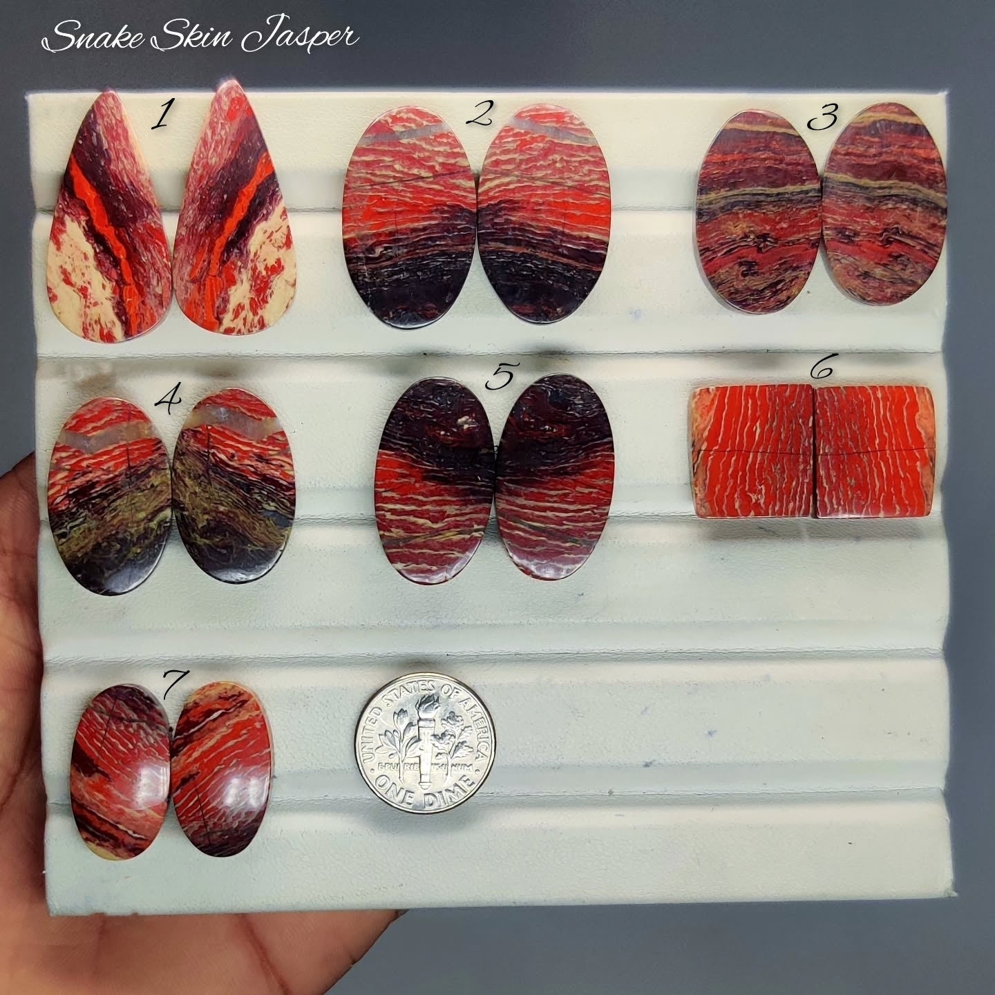 Natural Snake Skin Jasper Gemstone Cabochon | Unique Patterned Jasper for Jewelry Making