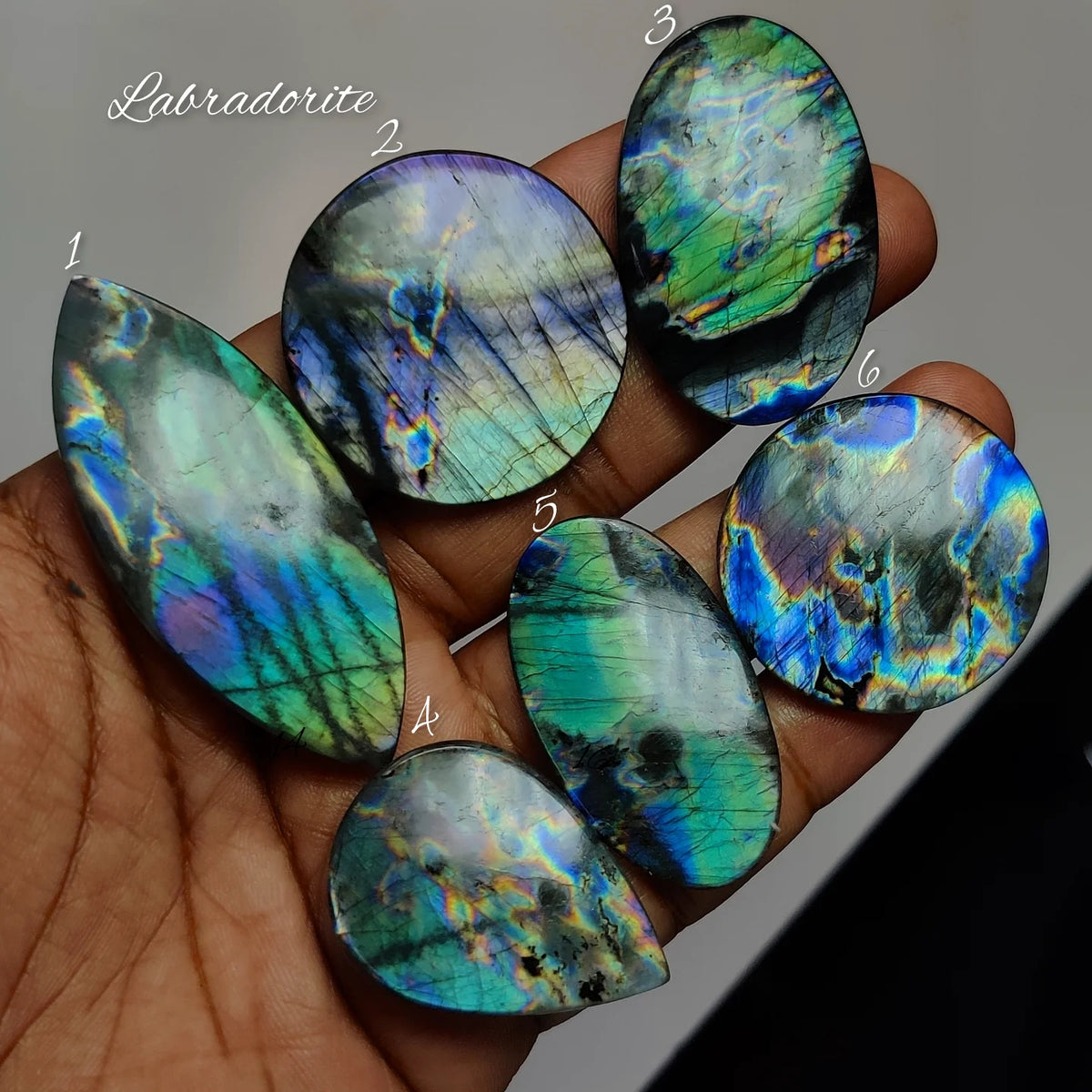 Multi Labradorite Gemstone for Jewelry Making |Natural Labradorite Cabochon & Loose Stones |Multiple Sizes & Shapes