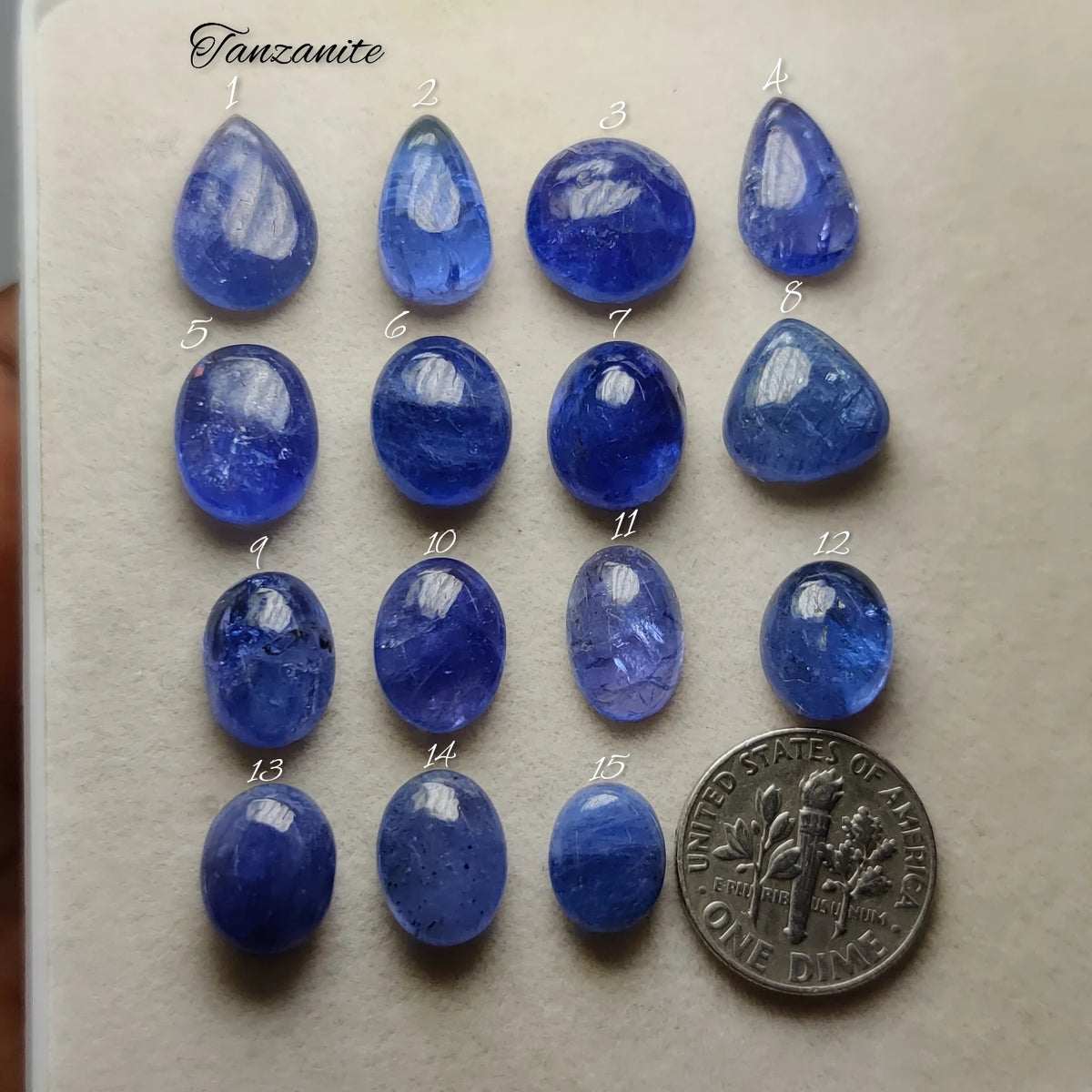 Natural Tanzanite Gemstone Cabochon | Rare Blue Violet Stone for Fine Jewelry Making