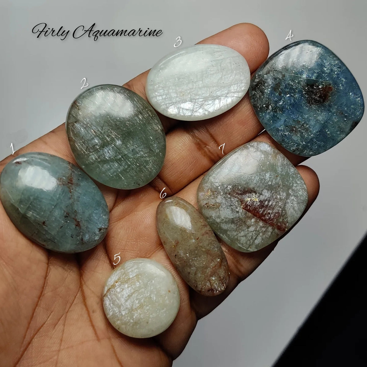 Natural Aquamarine Gemstone Cabochon | Ocean Blue Beryl Stone with Refined Natural Beauty