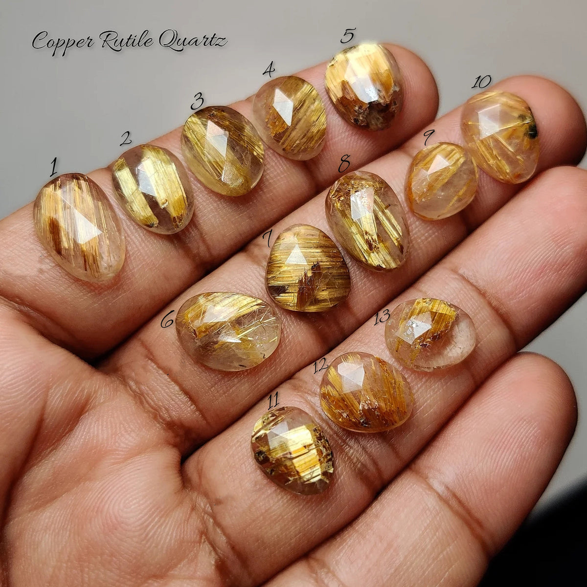 Premium Natural Copper Rutile Quartz for Jewelry Making | Top Quality Stones
