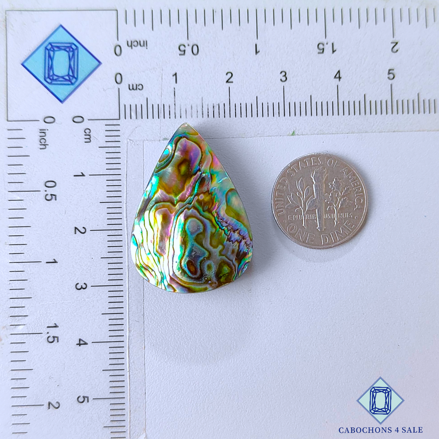Abalone Shell Pear Cabochons