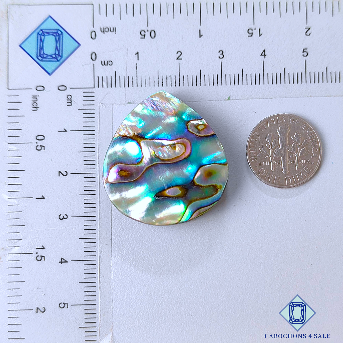 Abalone Shell Pear Cabochons