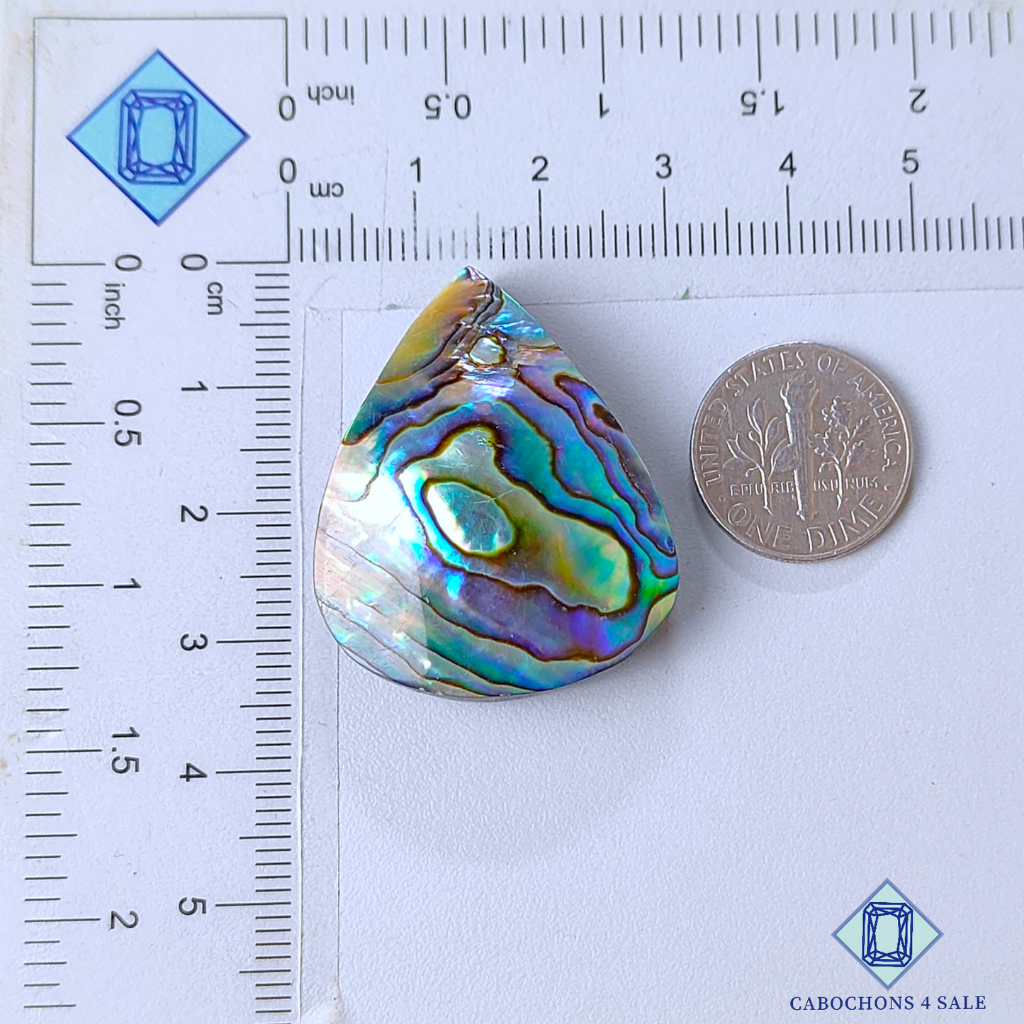 Abalone Shell Pear Cabochons
