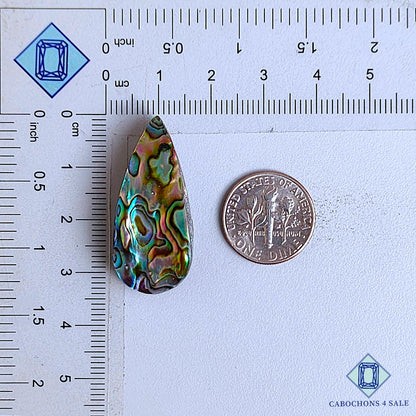 Natural Abalone Shell Gemstone  Pear Cabochons 32*15*7mm From New Zealand available for sale