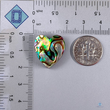 Abalone Shell Heart Carvings