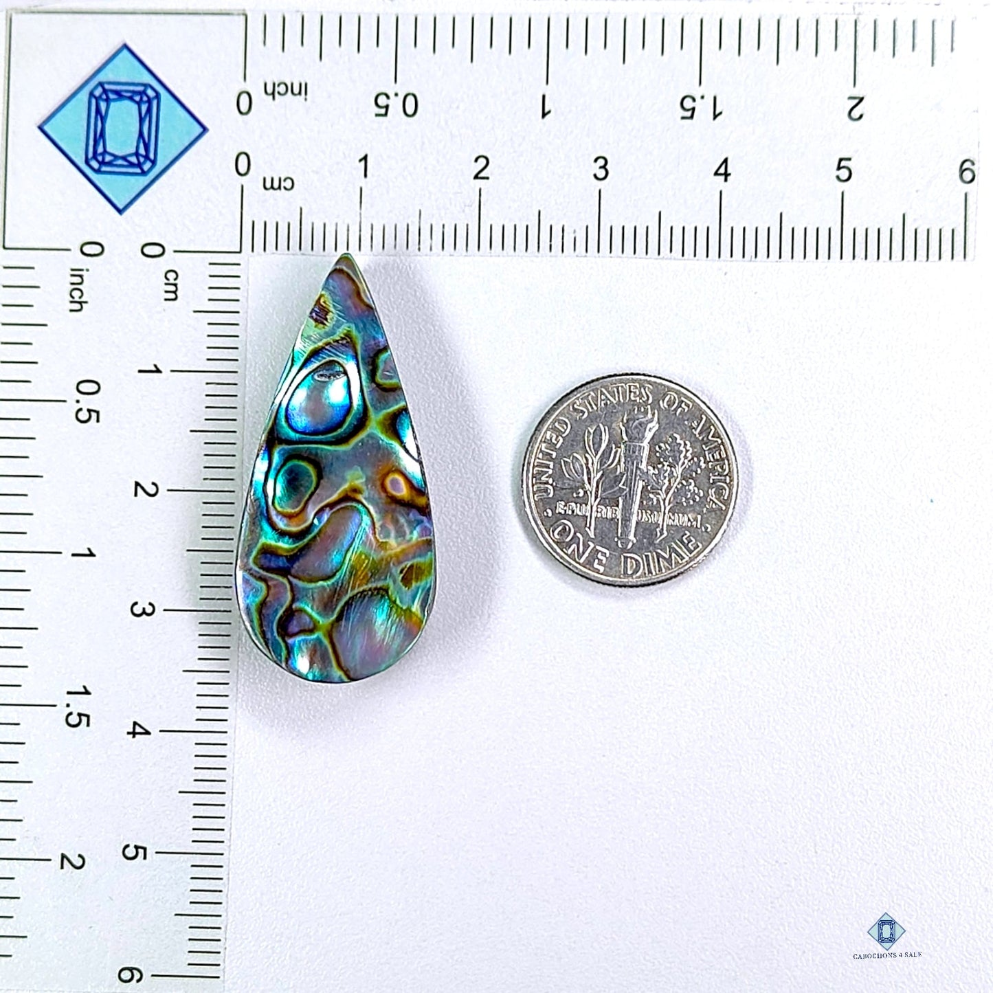 Abalone Shell Pear Cabochons