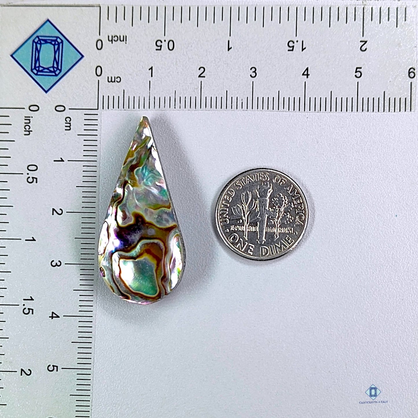 Abalone Shell Pear Cabochons