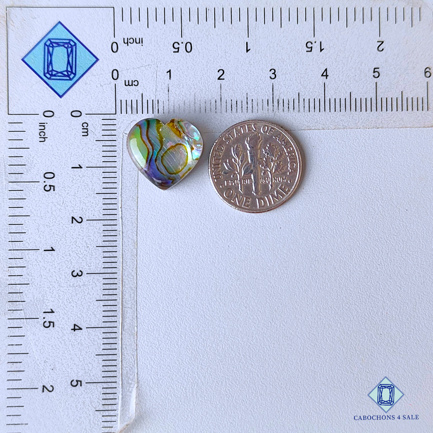 Abalone Shell + Crystal Quartz Doublets