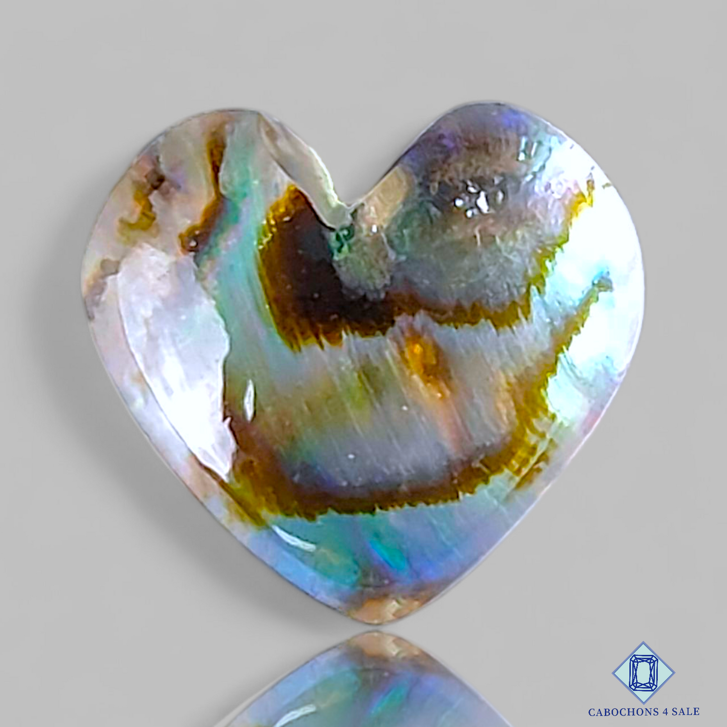 Abalone Shell + Crystal Quartz Doublets