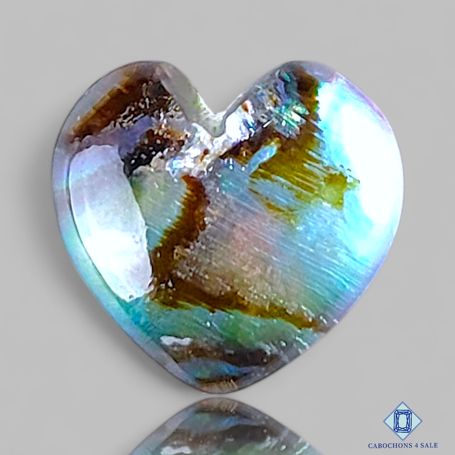 Abalone Shell + Crystal Quartz Doublets