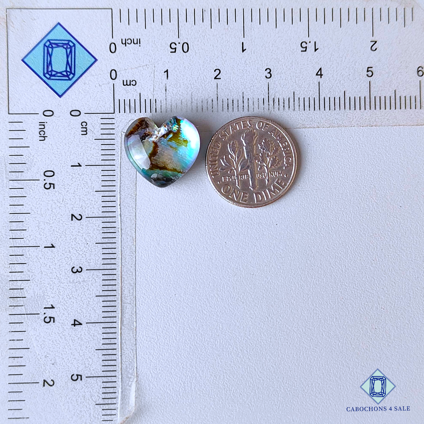 Abalone Shell + Crystal Quartz Doublets