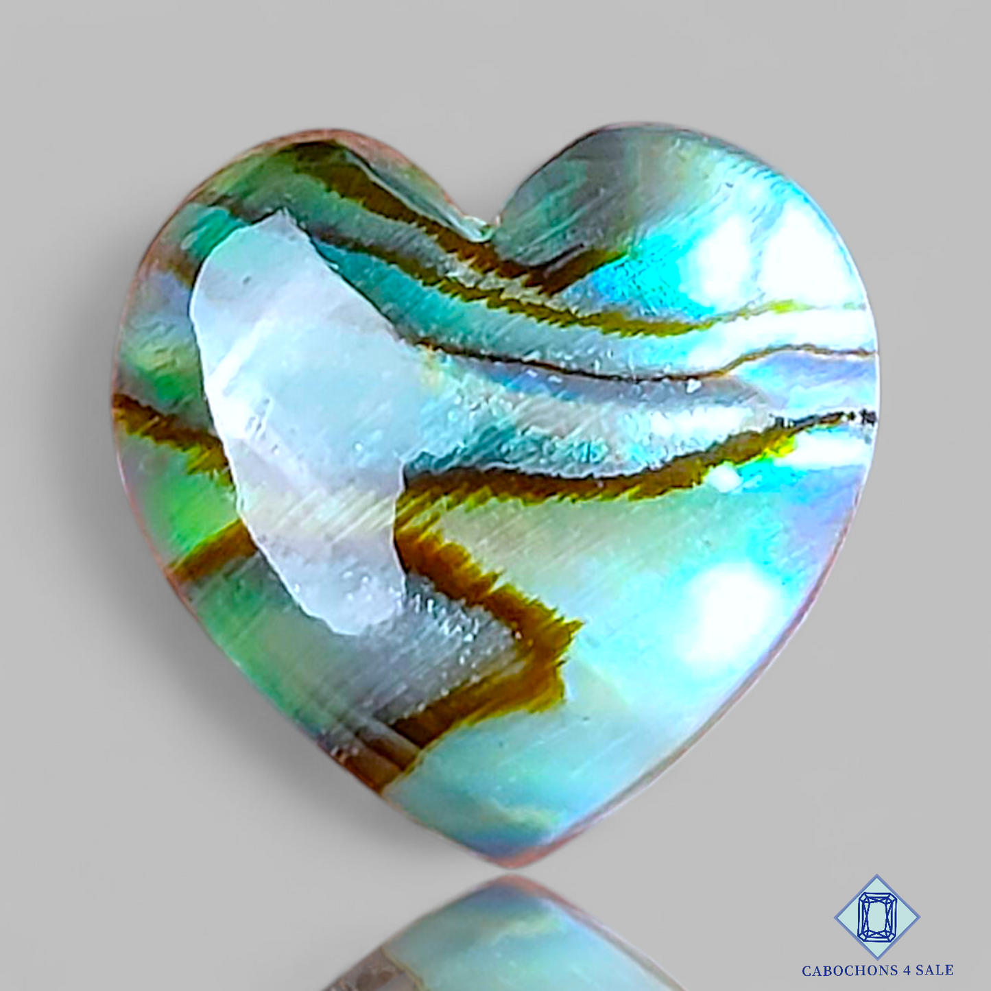 Abalone Shell + Crystal Quartz Doublets