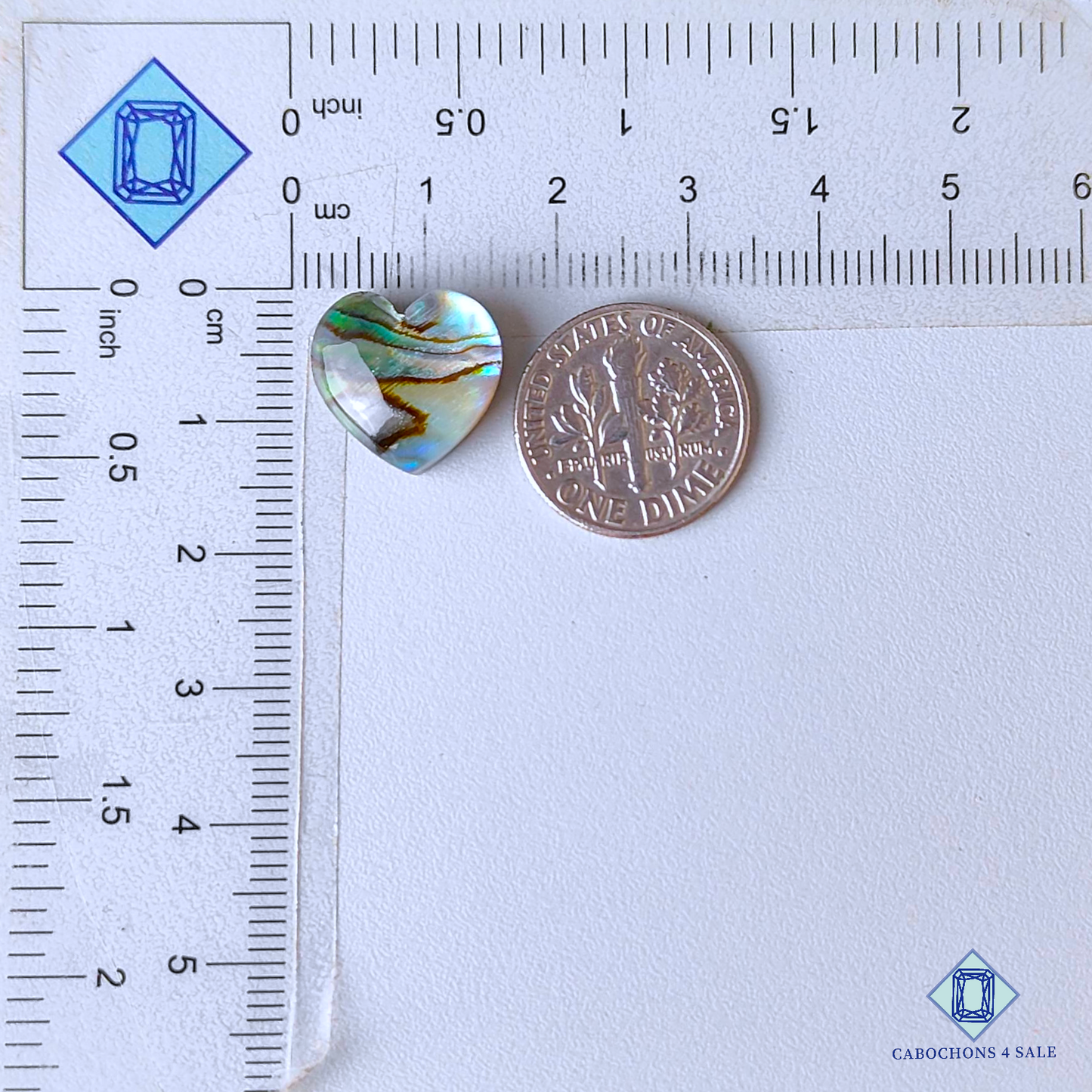 Abalone Shell + Crystal Quartz Doublets