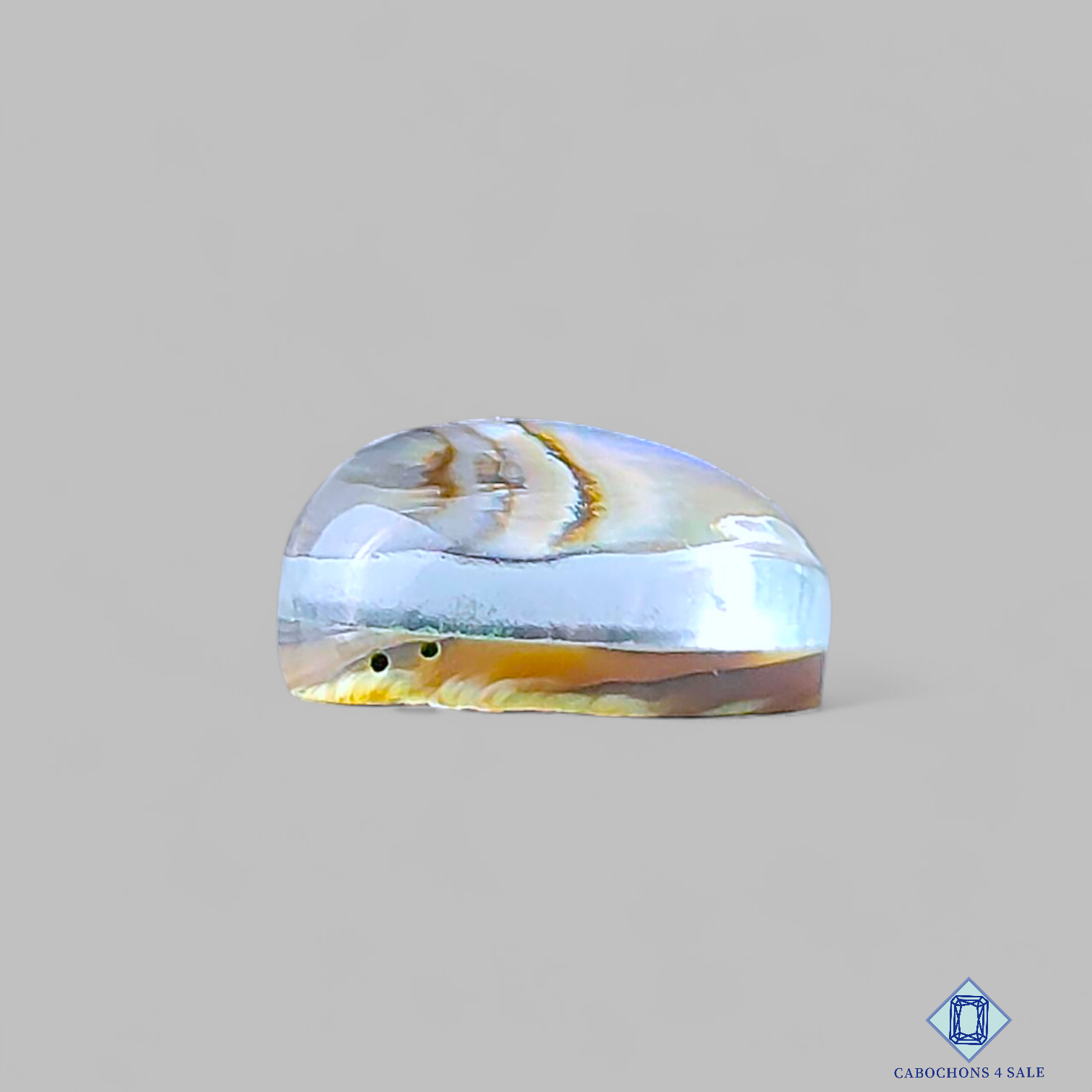 Abalone Shell + Crystal Quartz Doublets