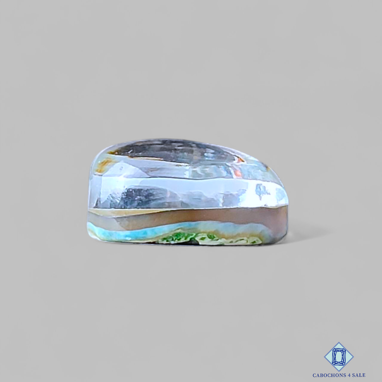 Abalone Shell + Crystal Quartz Doublets