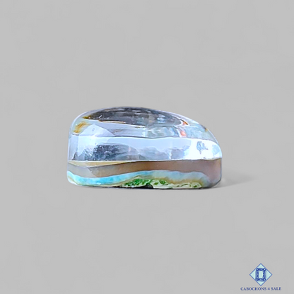 Abalone Shell + Crystal Quartz Doublets