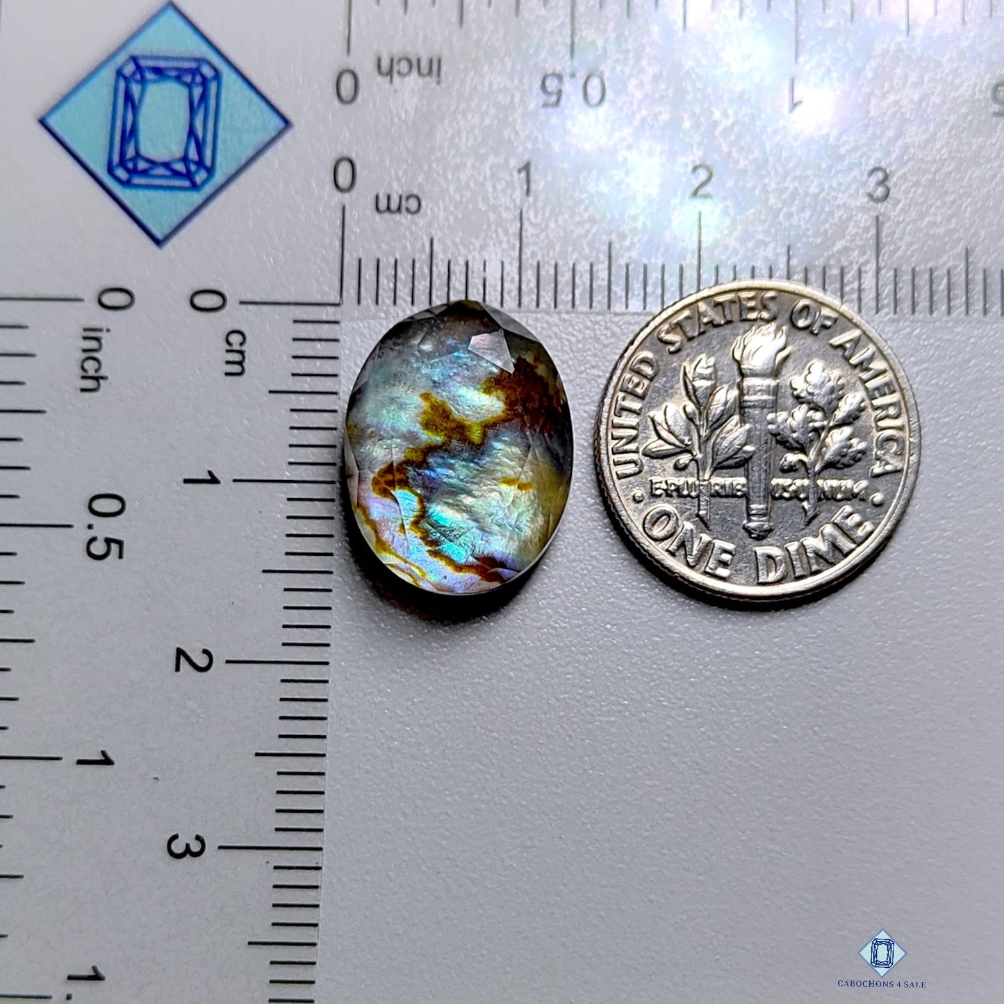 Abalone Shell+Crystal Quartz Doublets Oval Doublets