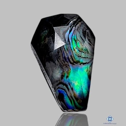 Abalone Shell+ Crystal Quartz Doublet Coffin Doublets