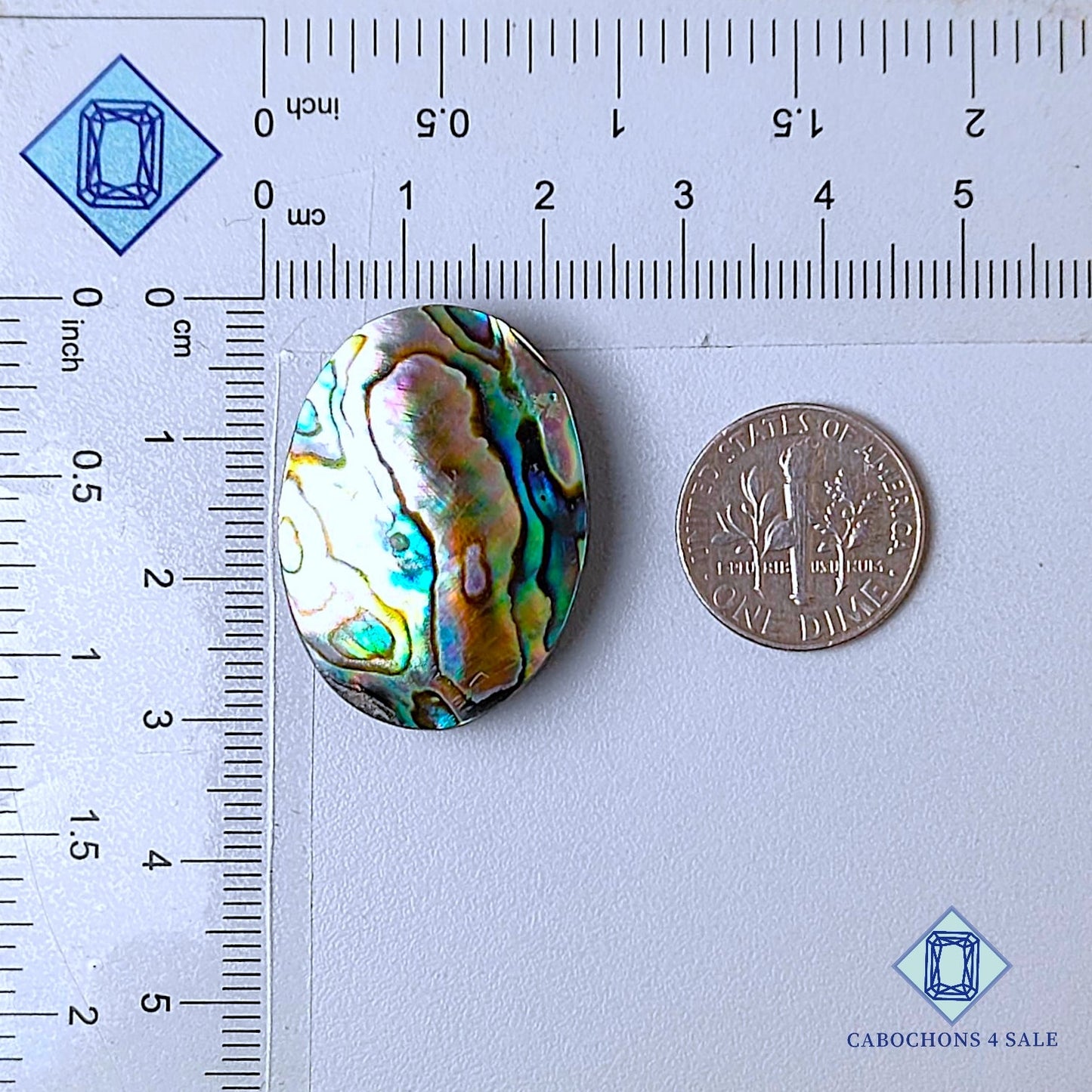Natural Abalone shell Gemstone Oval Cabochons 30*22*6mm from New Zealand  available for sale