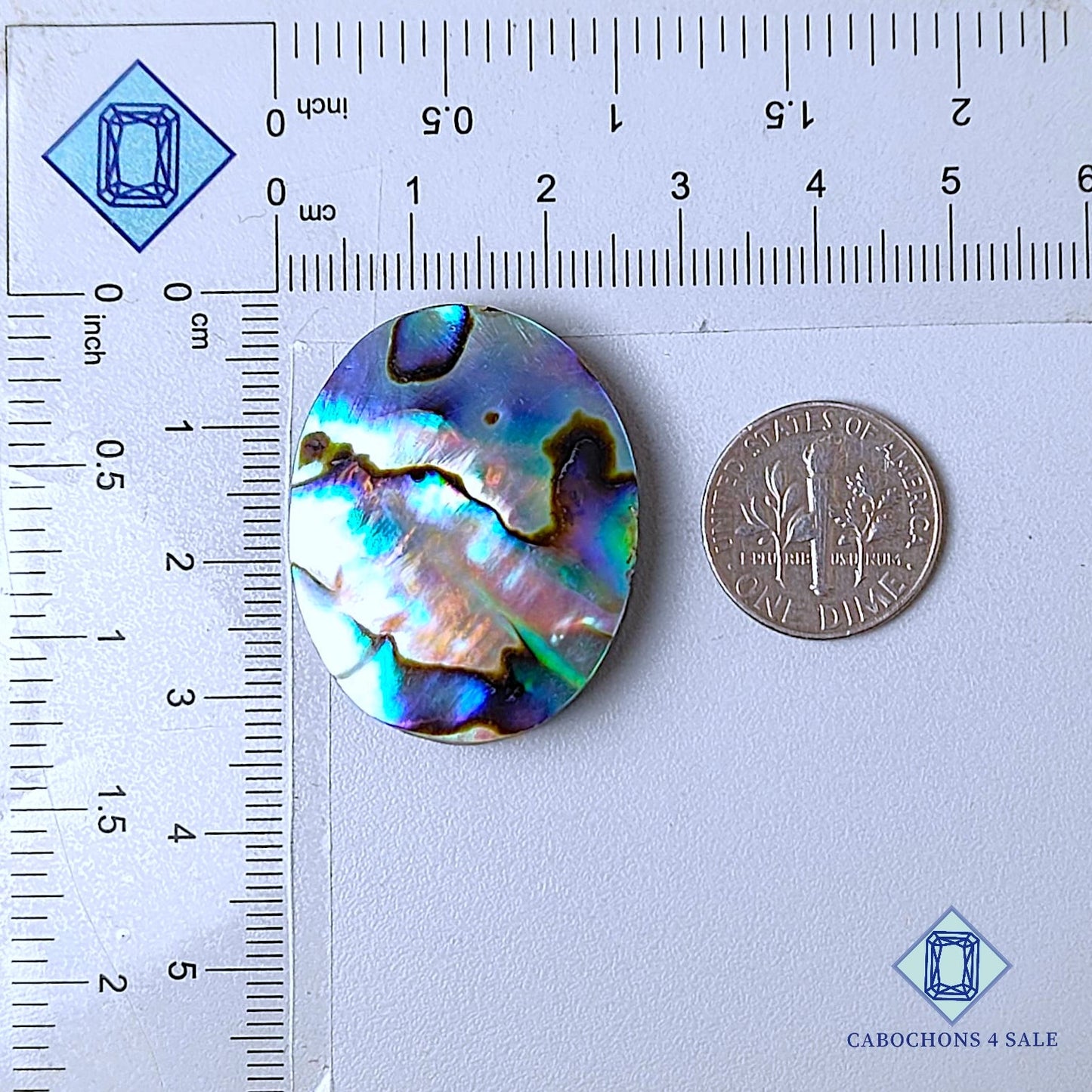 Natural Abalone shell Gemstone Oval Cabochons 32*25*6mm from New Zealand  available for sale