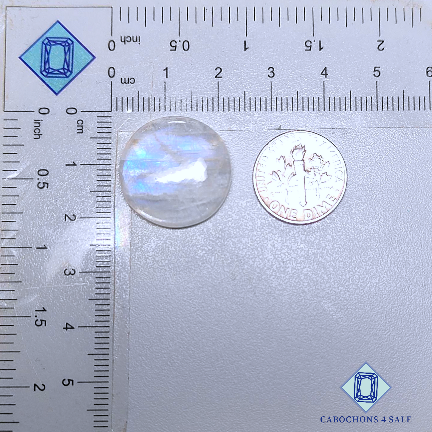 Cabujones redondos de piedra lunar africana