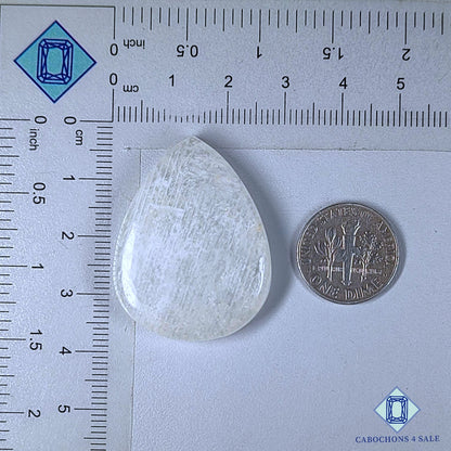 Natural African Moonstone Gemstone Pear Cabochons 35*27*7mm from Madagascar available for sale