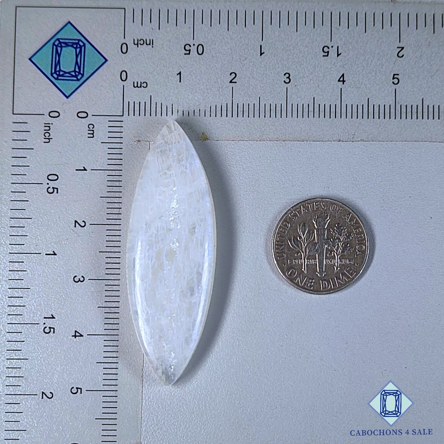 Natural African Moonstone Gemstone Marquise Cabochons 47*16*7mm from Madagascar available for sale