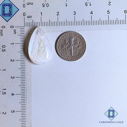 Natural African Moonstone Gemstone Pear Cabochons 22*14*6mm from Africa  available for sale