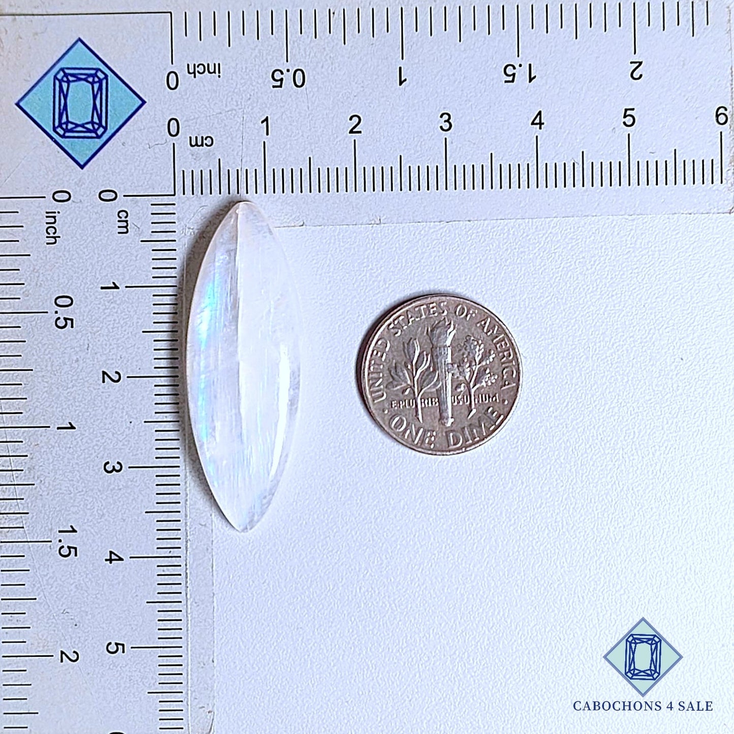 Natural African Moonstone Gemstone Marquise Cabochons 36*13*5mm from Africa  available for sale