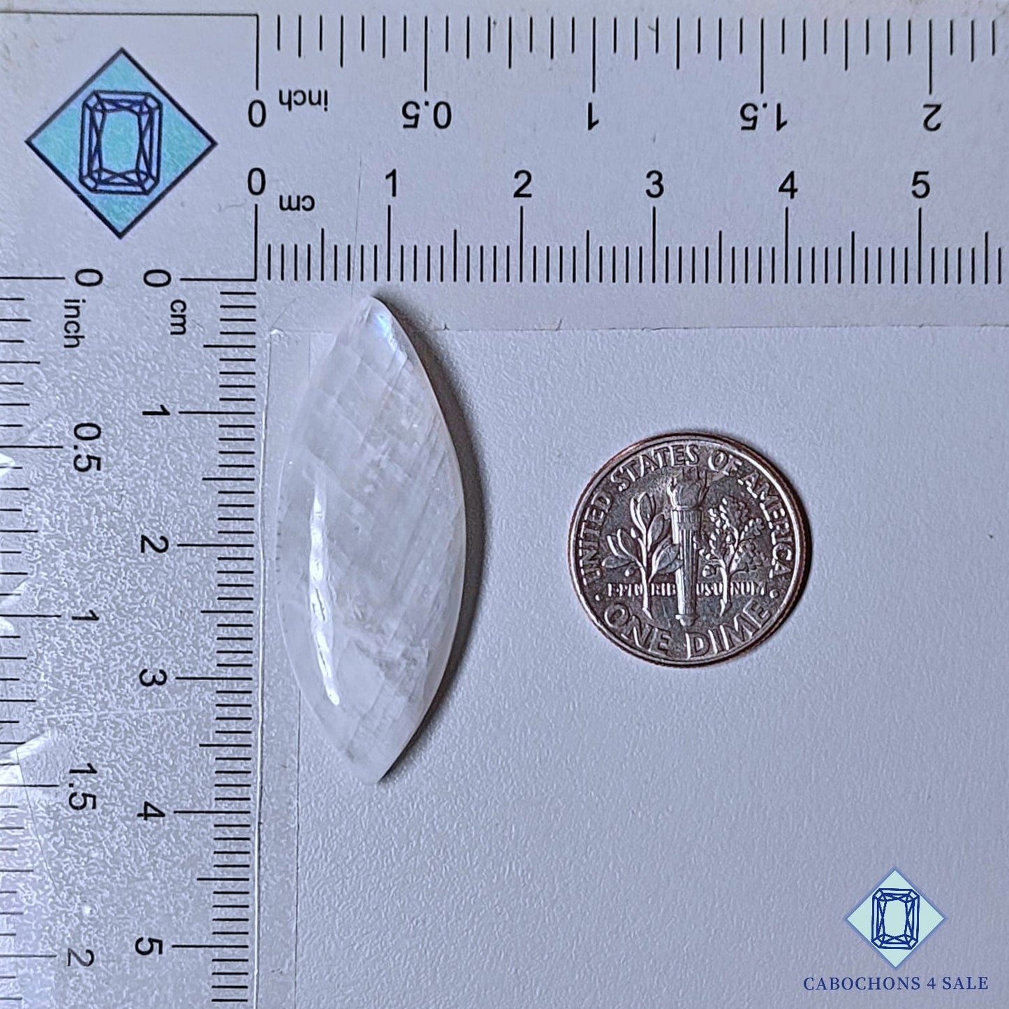 Natural African Moonstone Gemstone Marquise Cabochons 36*14*6mm from Africa available for sale