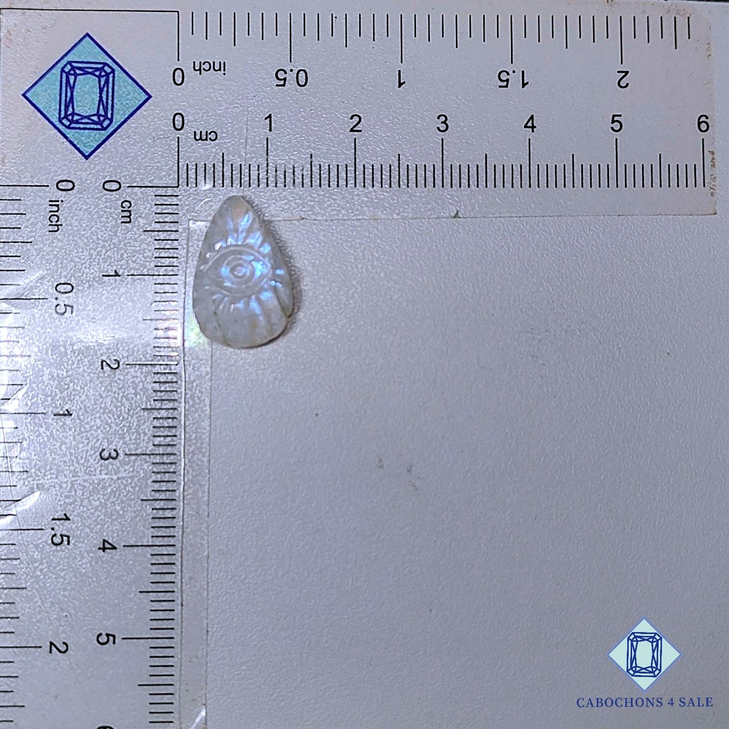 Natural African Moonstone Gemstone  Pear Carvings 17*11*5mm from Tanzania available for sale