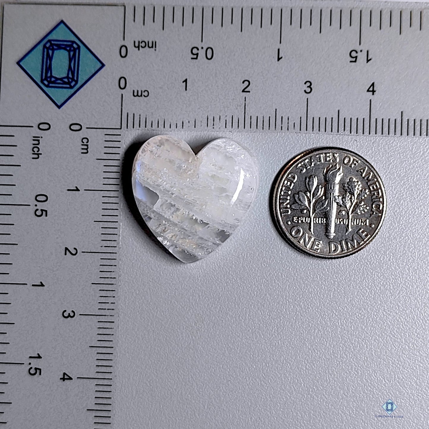 African Moonstone Heart Carvings