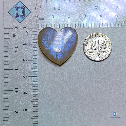 African Moonstone-Heart-Cabochons