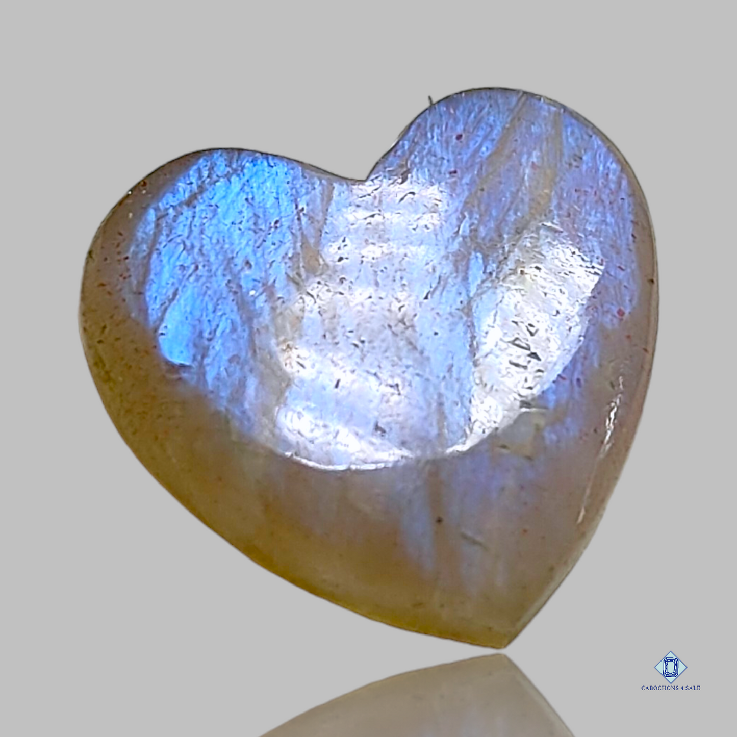 African Moonstone-Heart-Cabochons