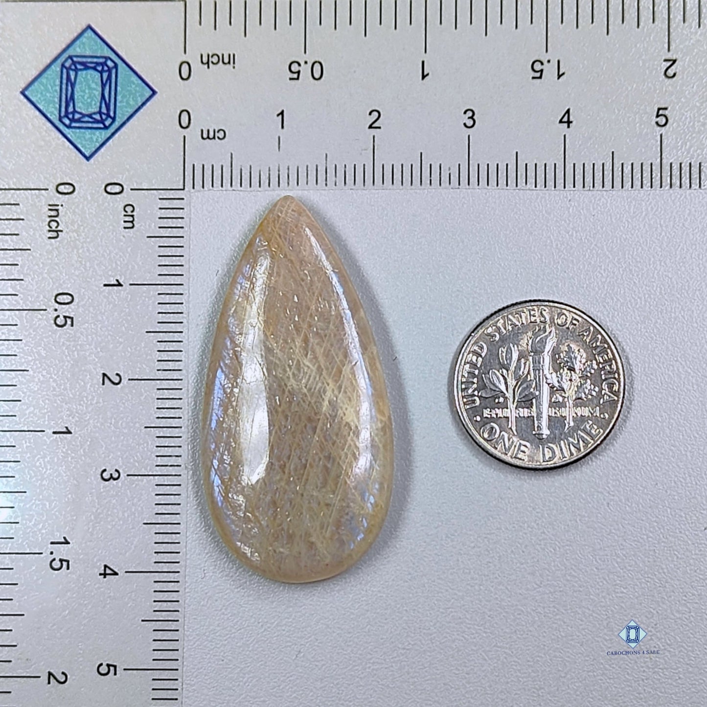 African Moonstone Pear Cabochons