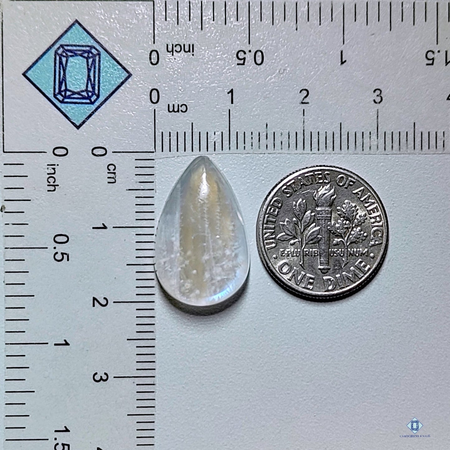 African Moonstone  Pear Cabochons