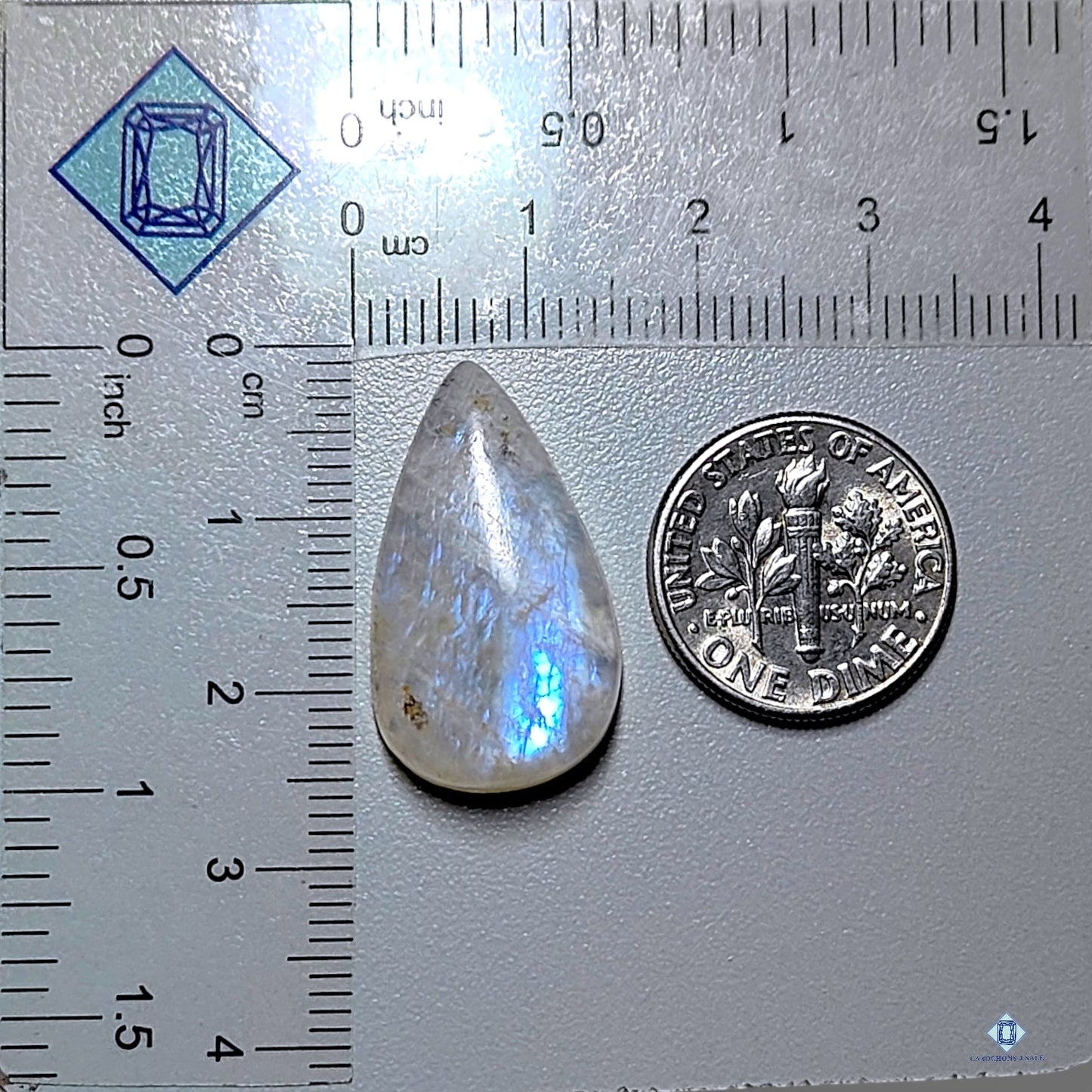 African Moonstone  Pear Cabochons